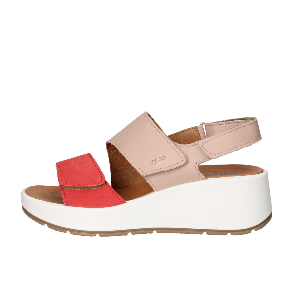 IGI&CO SANDALO Donna 7666511 NUDE E ROSSO