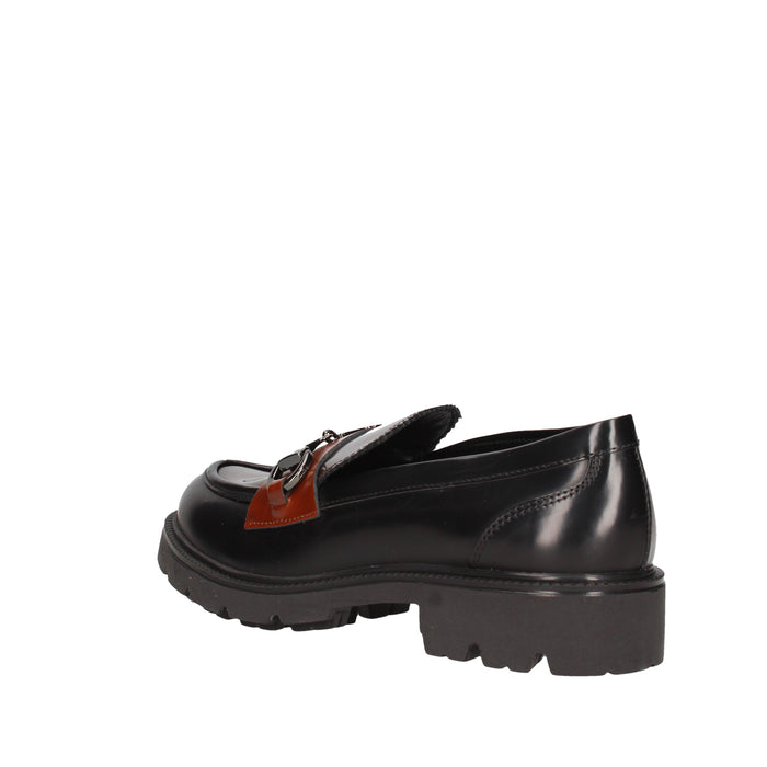 VSL MOCASSINO Donna 7055/INV NERO E T.MORO E CUOIO