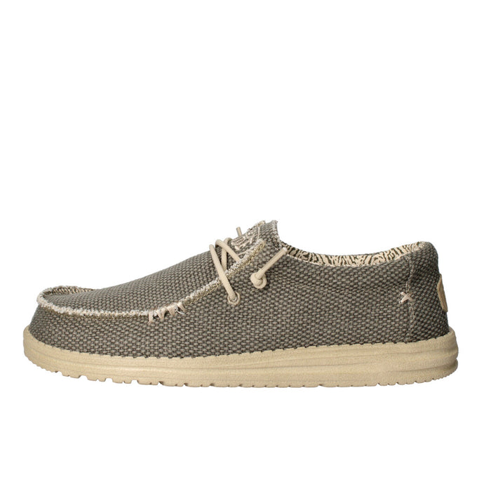 HEY DUDE MOCASSINO  WALLY BRAIDED ARMY FANGO