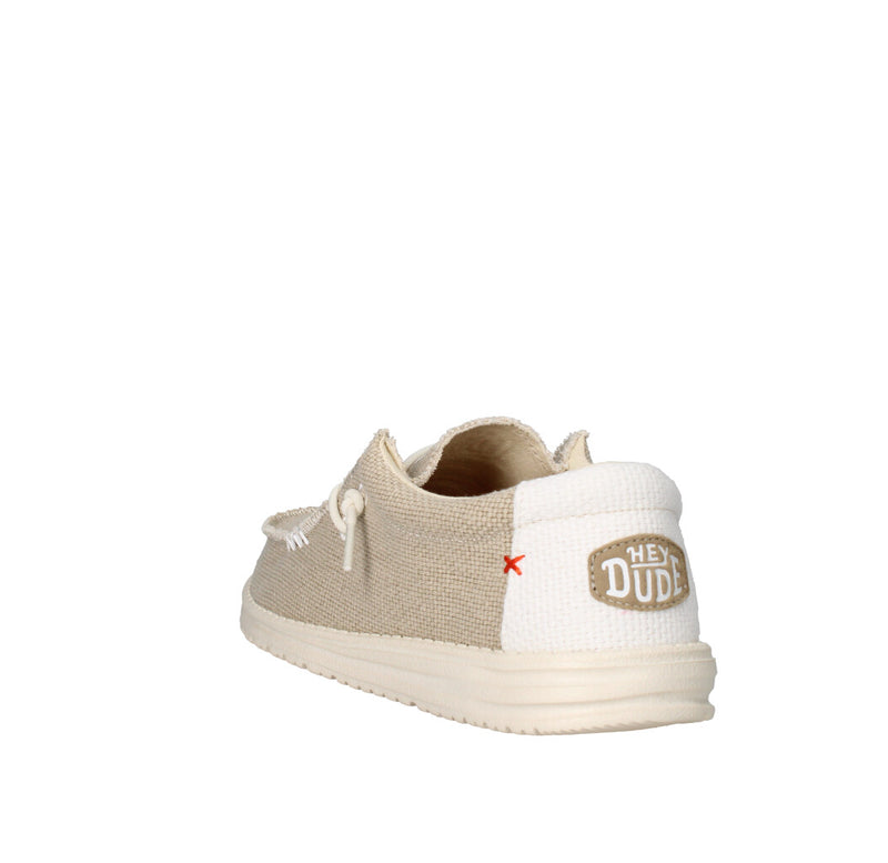 HEY DUDE MOCASSINO  WALLY BRAIDED OFF WHITE