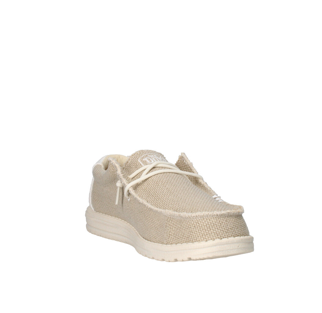 HEY DUDE MOCASSINO  WALLY BRAIDED OFF WHITE