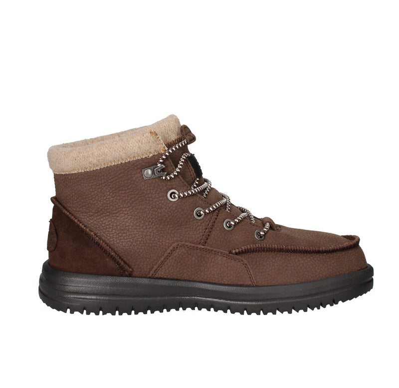 HEY DUDE SNEAKERS  BRADLEY BOOT LEATHER BROWN