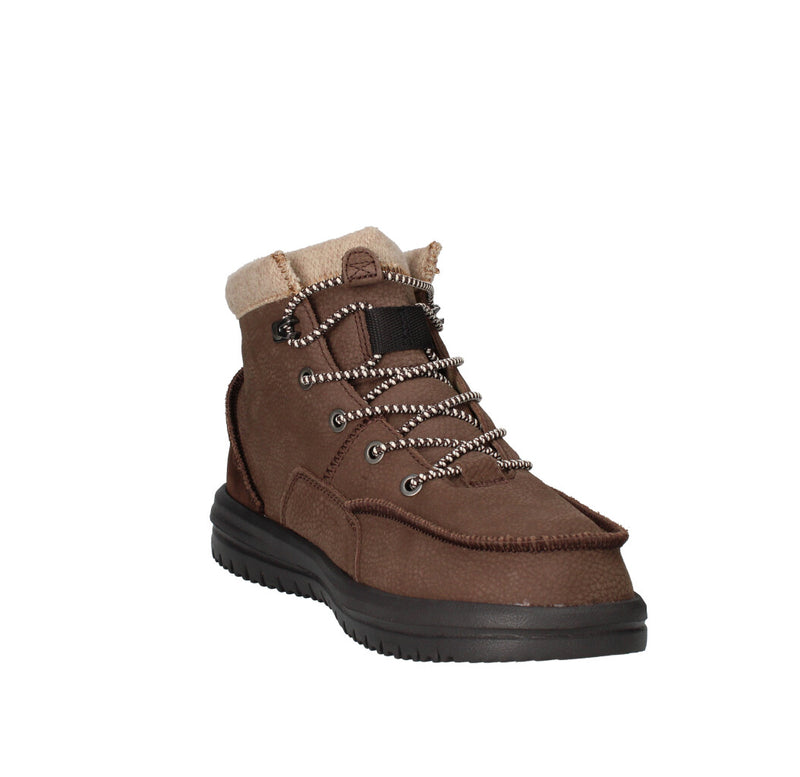 HEY DUDE SNEAKERS  BRADLEY BOOT LEATHER BROWN