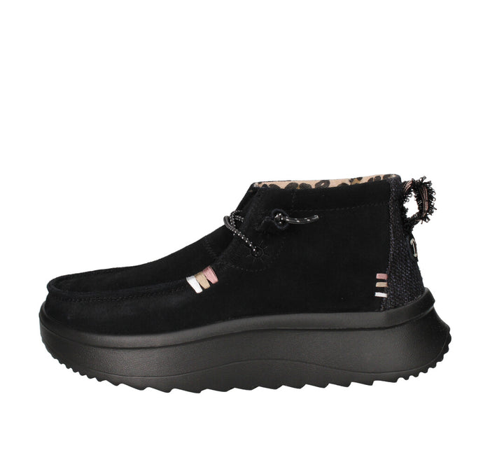 HEY DUDE SNEAKERS Donna WENDY PEAK HI SUEDE BLACK