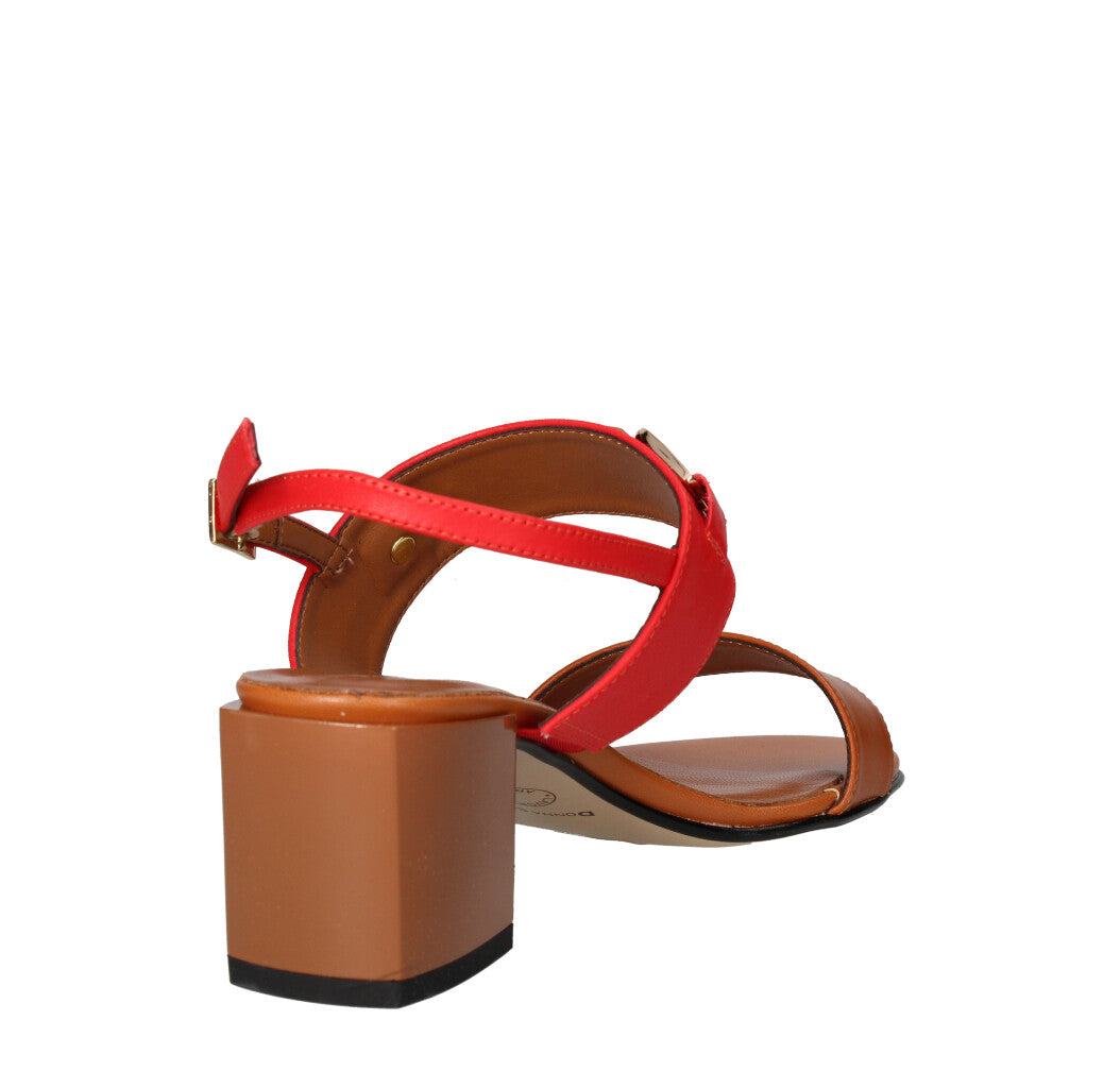 DONNA SERENA SANDALO Donna 475209DP COGNAC E ROSSO