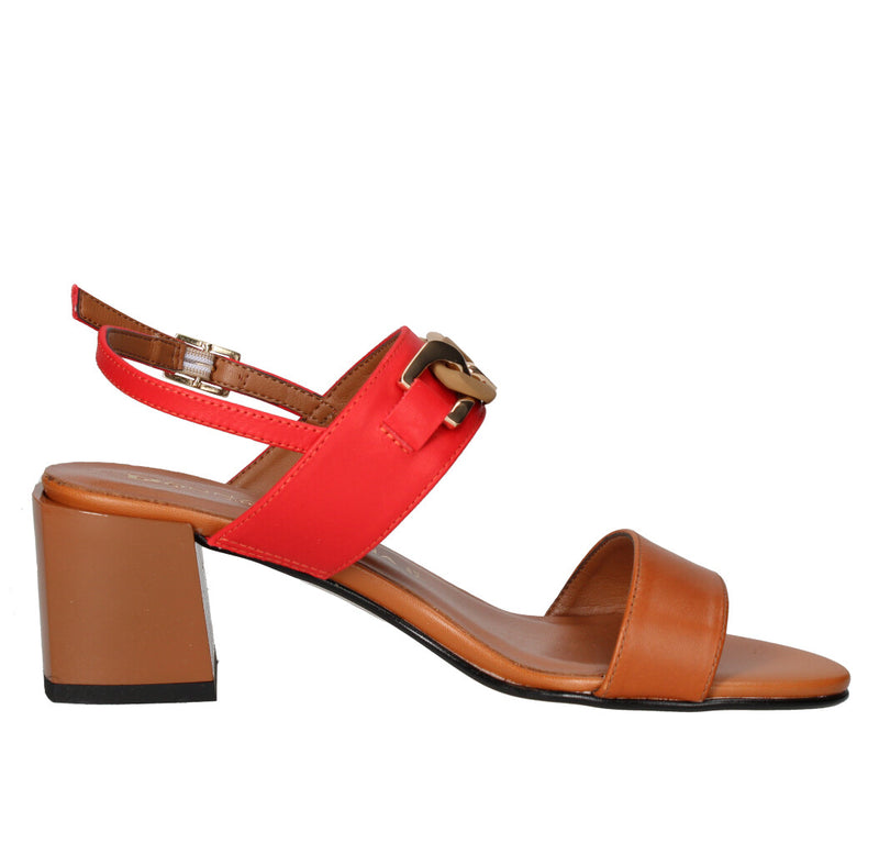 DONNA SERENA SANDALO Donna 475209DP COGNAC E ROSSO