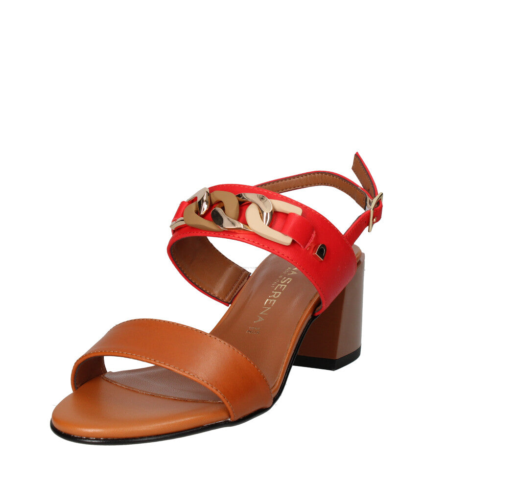 DONNA SERENA SANDALO Donna 475209DP COGNAC E ROSSO