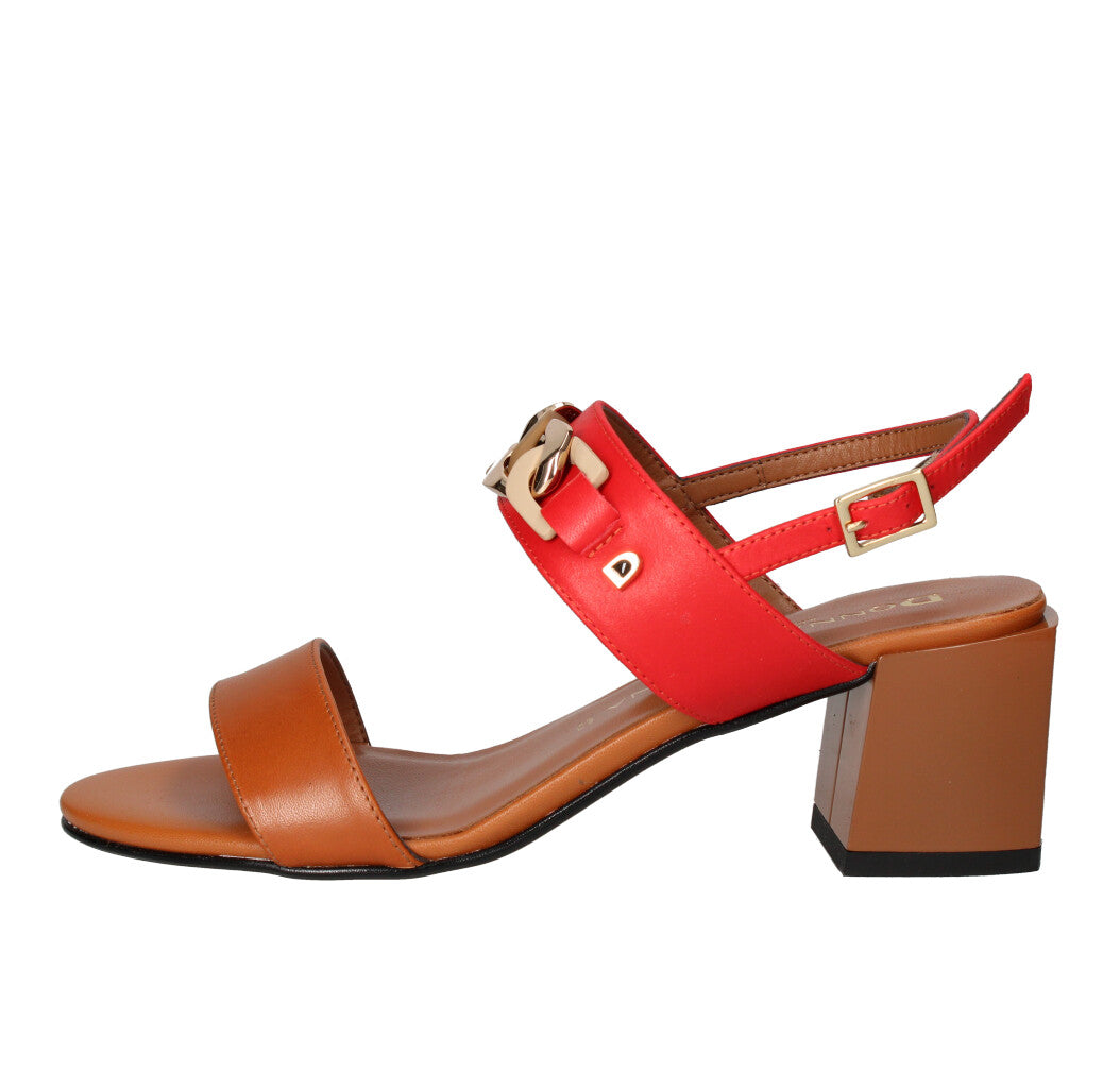 DONNA SERENA SANDALO Donna 475209DP COGNAC E ROSSO