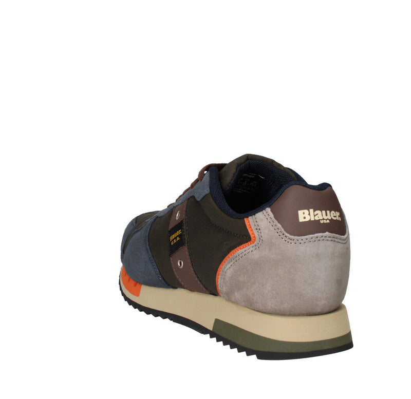 BLAUER. U.S.A. SNEAKERS  F4QUEENS01/WAX BLU E VERDE MILITARE