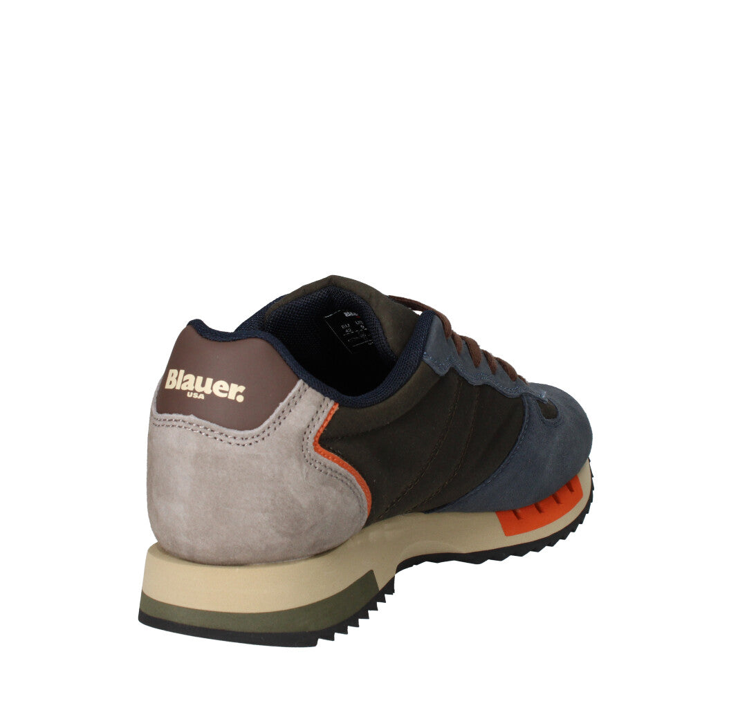 BLAUER. U.S.A. SNEAKERS  F4QUEENS01/WAX BLU E VERDE MILITARE