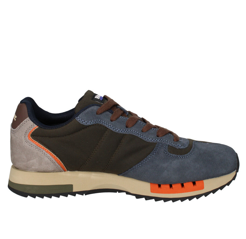 BLAUER. U.S.A. SNEAKERS  F4QUEENS01/WAX BLU E VERDE MILITARE