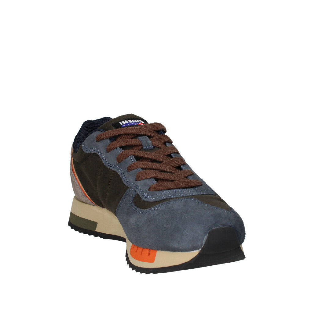 BLAUER. U.S.A. SNEAKERS  F4QUEENS01/WAX BLU E VERDE MILITARE