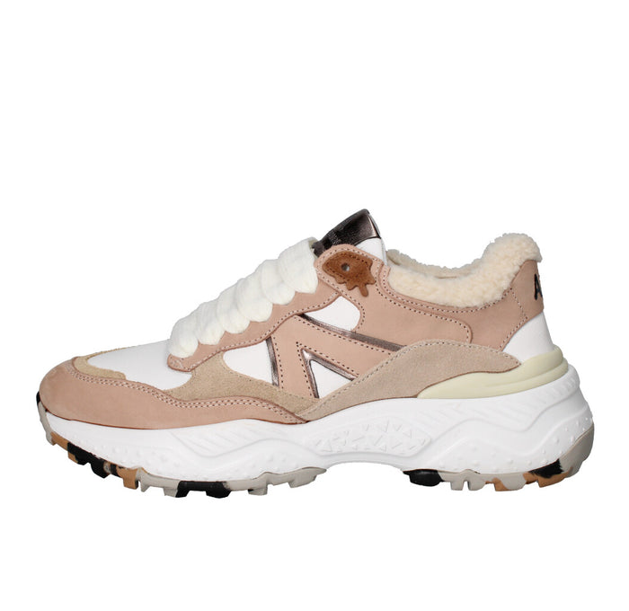 ACCADEMIA/72 SNEAKERS Donna AC-040 BEIGE BIANCO E SILVER