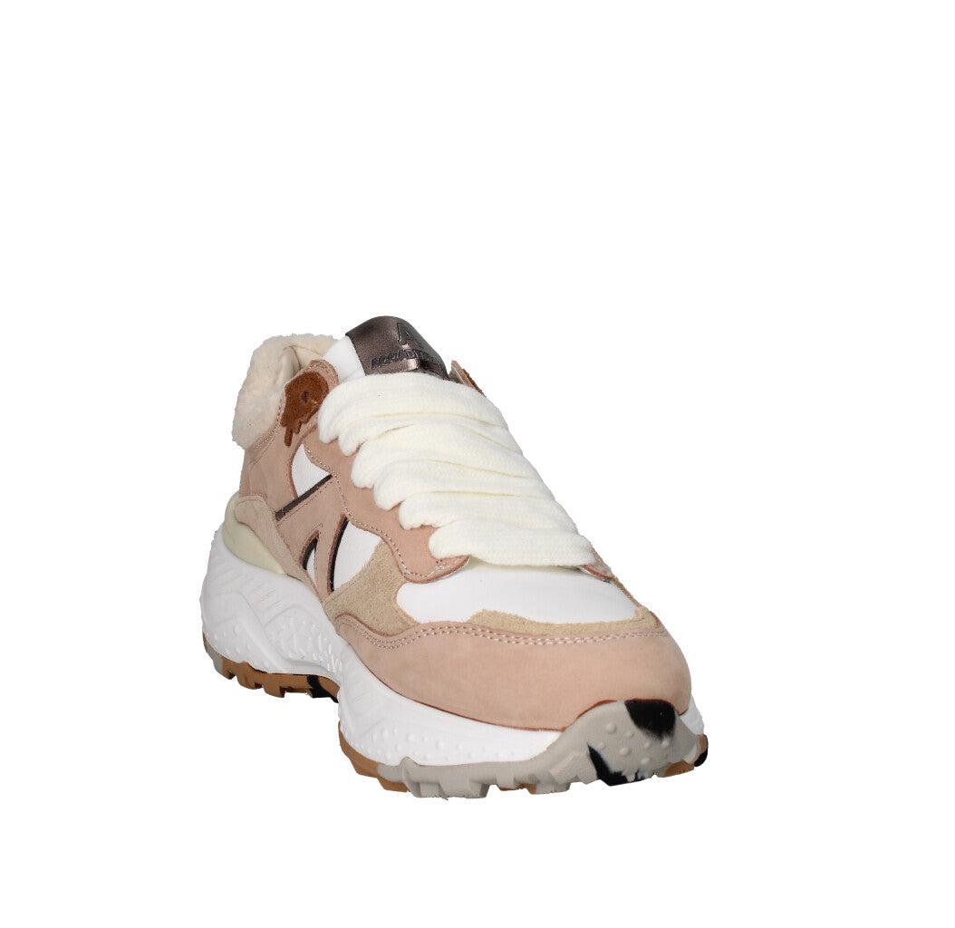 ACCADEMIA/72 SNEAKERS Donna AC-040 BEIGE BIANCO E SILVER