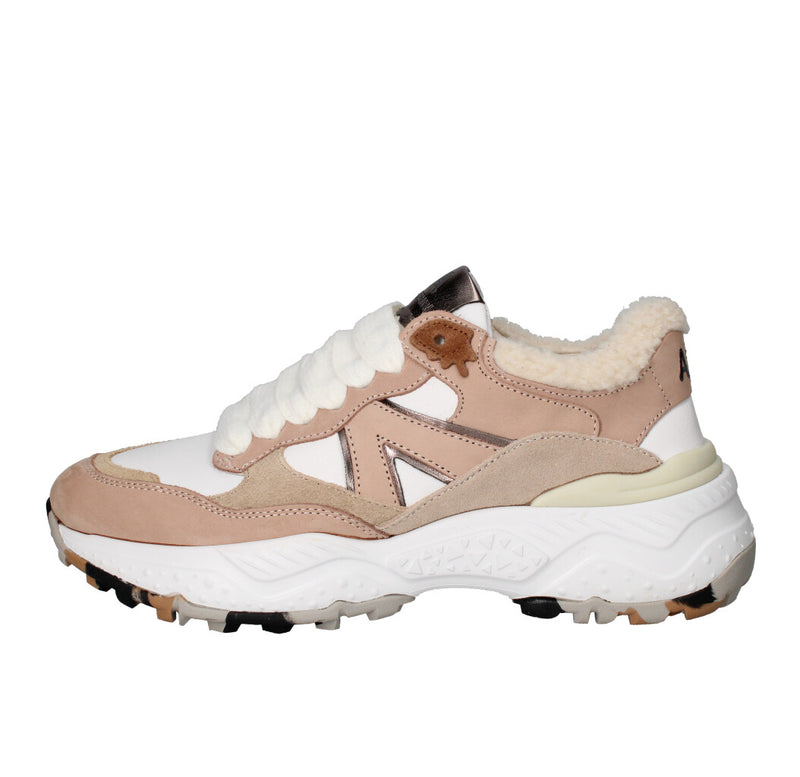 ACCADEMIA/72 SNEAKERS Donna AC-040 BEIGE BIANCO E SILVER
