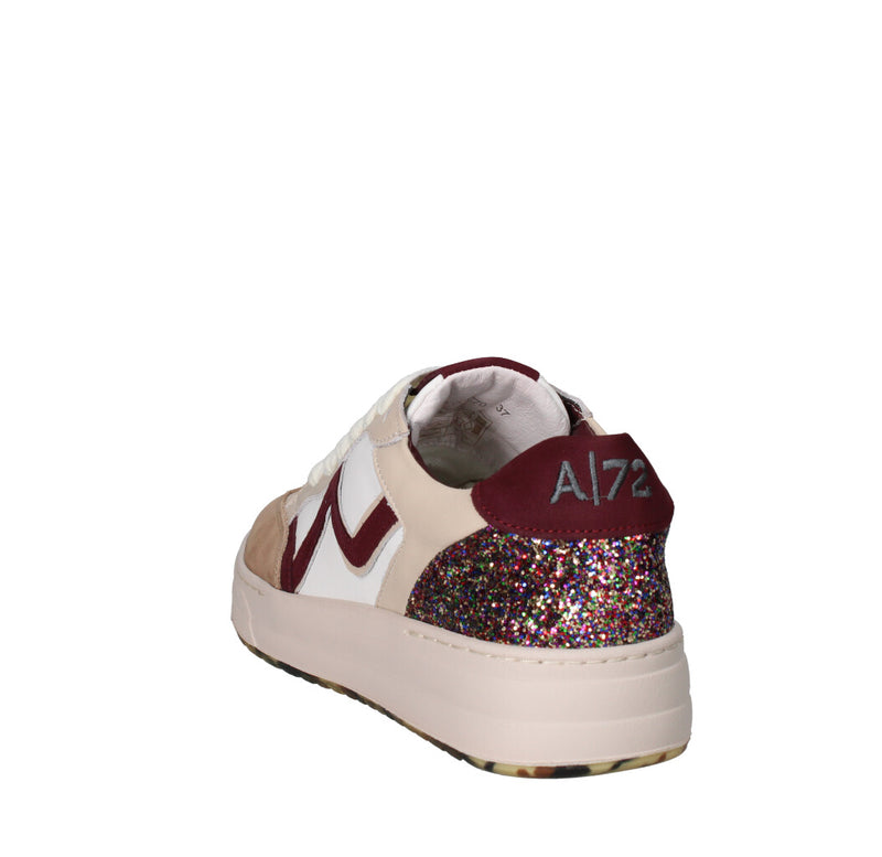 ACCADEMIA/72 SNEAKERS Donna AC 032 NOCCIOLA BEIGE E BORDEAUX