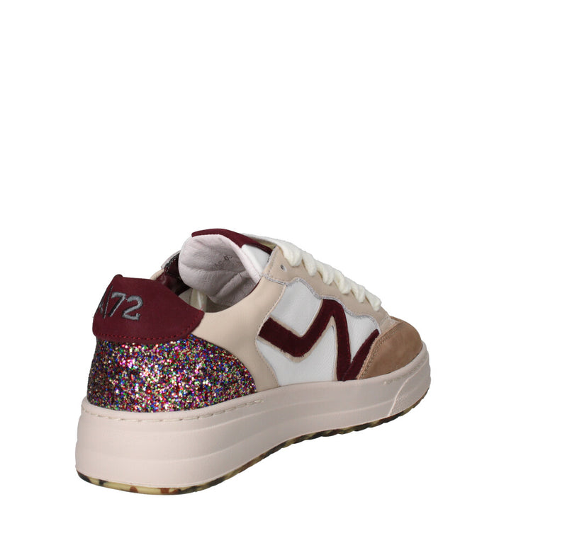ACCADEMIA/72 SNEAKERS Donna AC 032 NOCCIOLA BEIGE E BORDEAUX