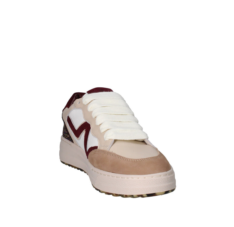 ACCADEMIA/72 SNEAKERS Donna AC 032 NOCCIOLA BEIGE E BORDEAUX