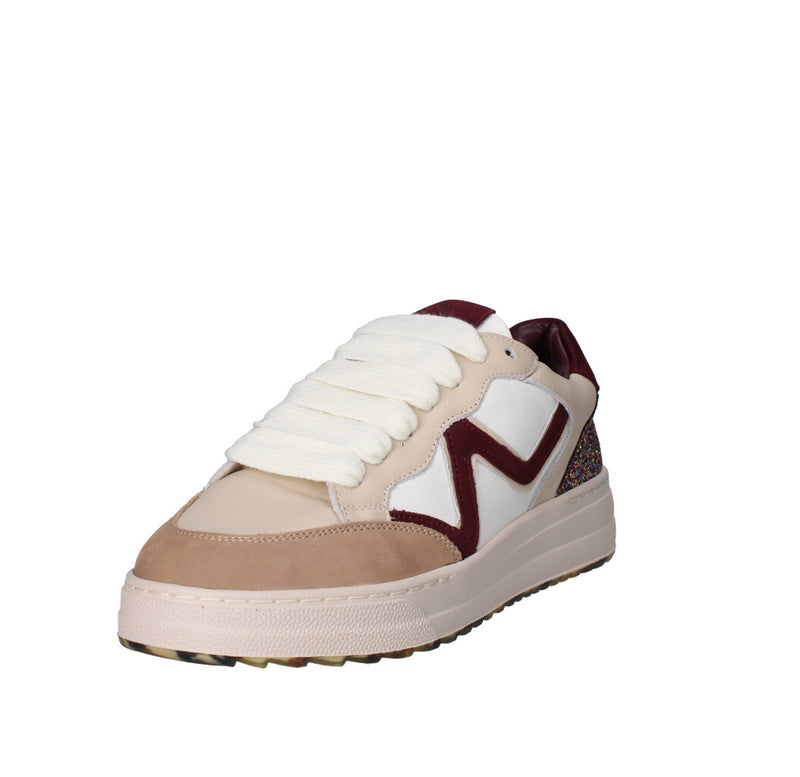 ACCADEMIA/72 SNEAKERS Donna AC 032 NOCCIOLA BEIGE E BORDEAUX