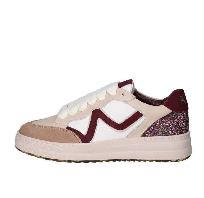 ACCADEMIA/72 SNEAKERS Donna AC 032 NOCCIOLA BEIGE E BORDEAUX