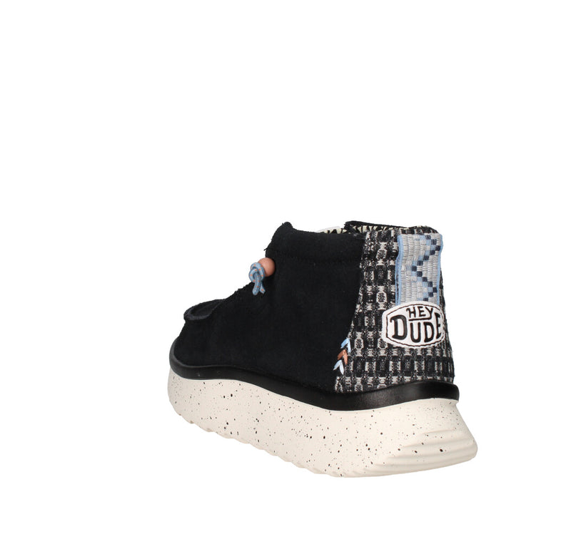 HEY DUDE SNEAKERS Donna WENDY PEAK HI SUEDE BLACK