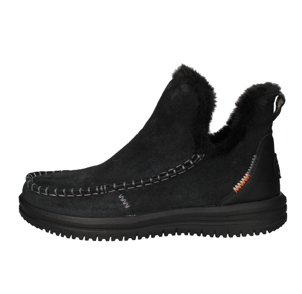HEY DUDE SNEAKERS Donna CAMDEN SUEDE W NERO