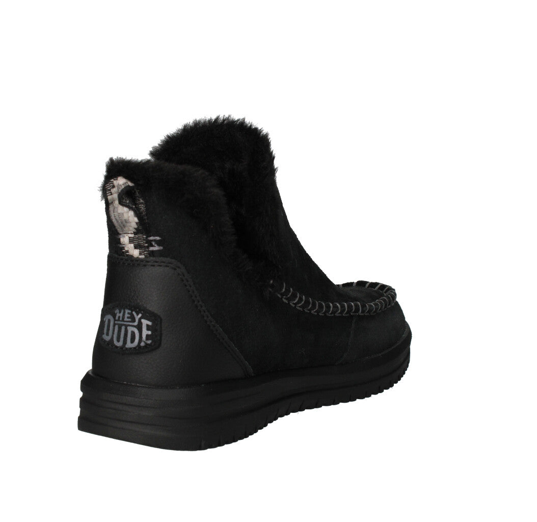 HEY DUDE SNEAKERS Donna CAMDEN SUEDE W NERO