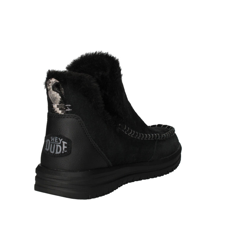 HEY DUDE SNEAKERS Donna CAMDEN SUEDE W NERO