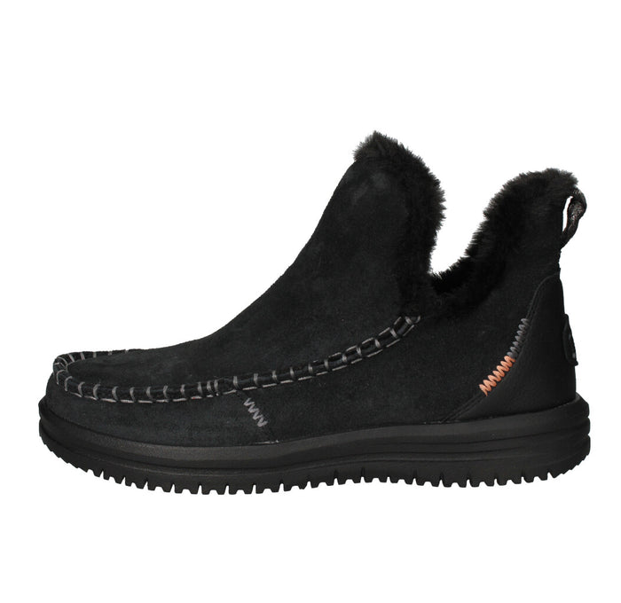 HEY DUDE SNEAKERS Donna CAMDEN SUEDE W NERO