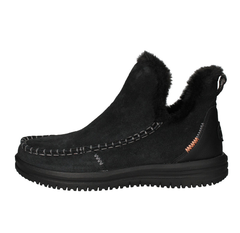 HEY DUDE SNEAKERS Donna CAMDEN SUEDE W NERO