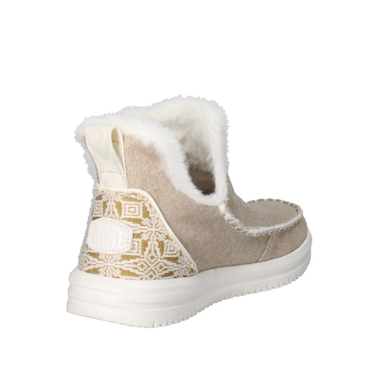 HEY DUDE SNEAKERS Donna CAMDEN BRUSHED COZY SABBIA