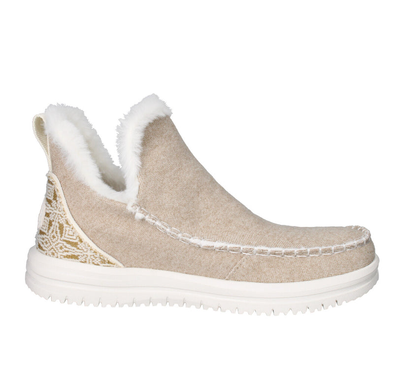 HEY DUDE SNEAKERS Donna CAMDEN BRUSHED COZY SABBIA
