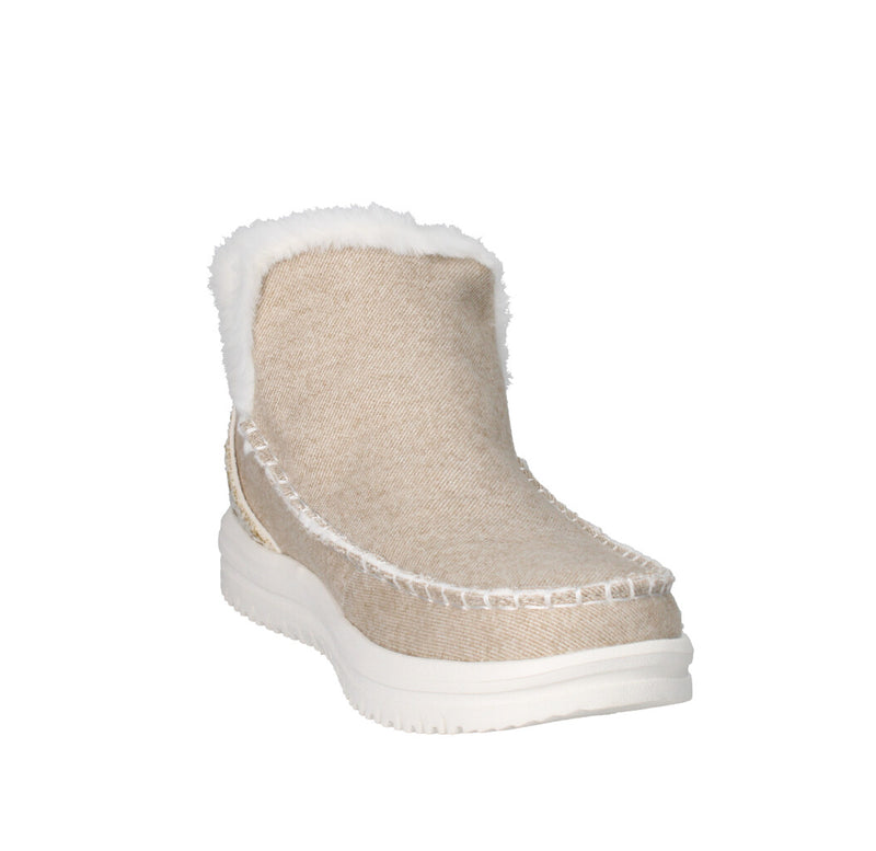 HEY DUDE SNEAKERS Donna CAMDEN BRUSHED COZY SABBIA