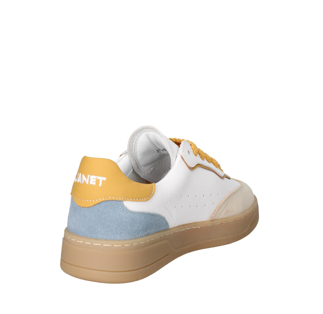 JANET & JANET SNEAKERS Donna J-091A BIANCO BEIGE E CIELO