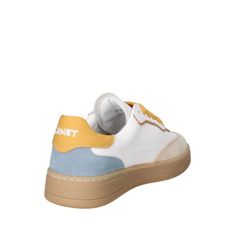 JANET & JANET SNEAKERS Donna J-091A BIANCO BEIGE E CIELO