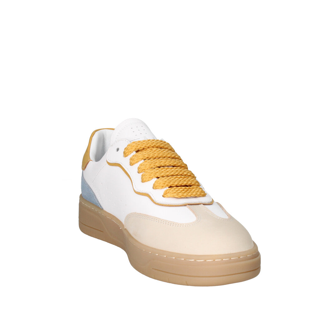 JANET & JANET SNEAKERS Donna J-091A BIANCO BEIGE E CIELO