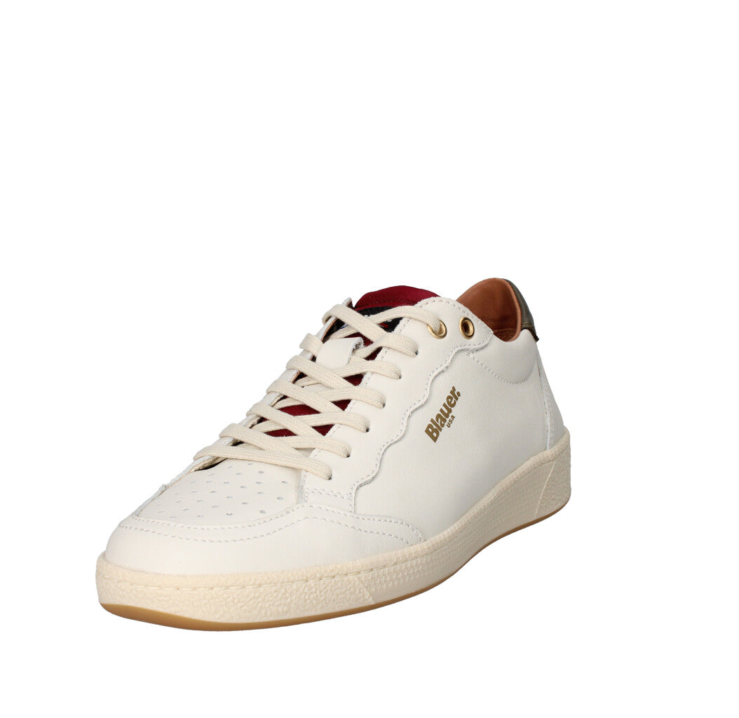 BLAUER. U.S.A. SNEAKERS  S5MURRAY01/LEA CREMA E MILITARE