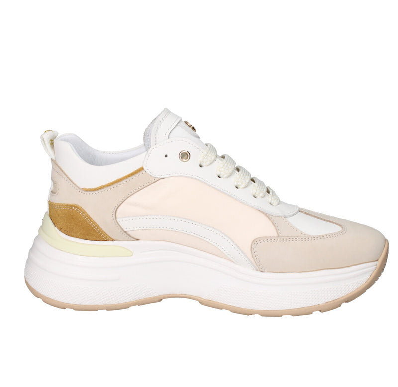 JANET & JANET SNEAKERS Donna J-062A BEIGE NUDE E SENAPE