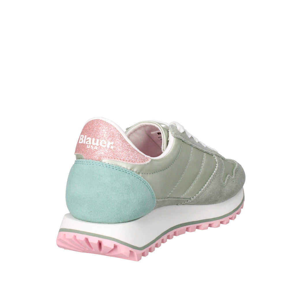 BLAUER. U.S.A. SNEAKERS Donna S5MILLEN03/NYG VERDE ACQUA E ROSA