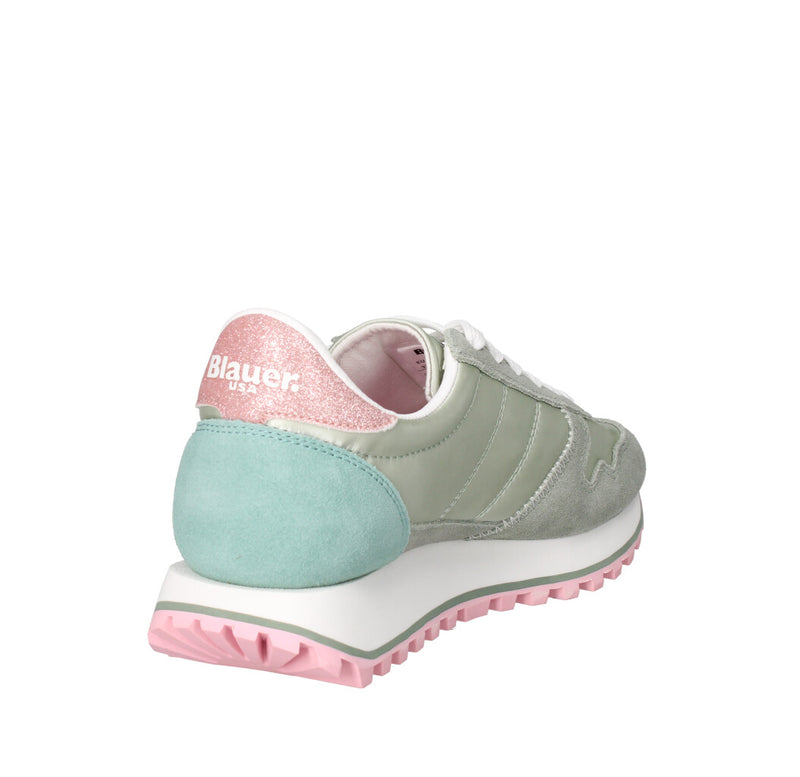BLAUER. U.S.A. SNEAKERS Donna S5MILLEN03/NYG VERDE ACQUA E ROSA
