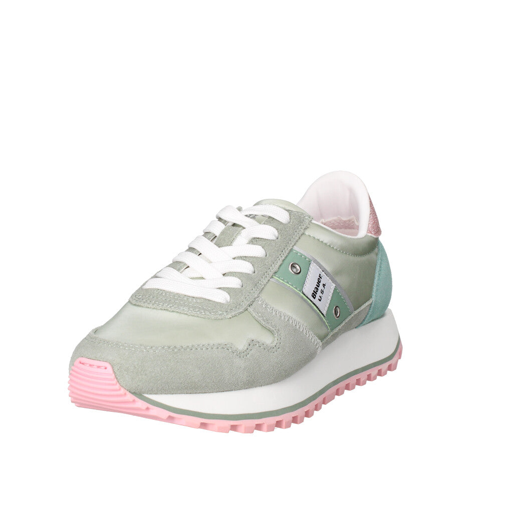 BLAUER. U.S.A. SNEAKERS Donna S5MILLEN03/NYG VERDE ACQUA E ROSA