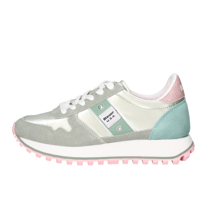 BLAUER. U.S.A. SNEAKERS Donna S5MILLEN03/NYG VERDE ACQUA E ROSA