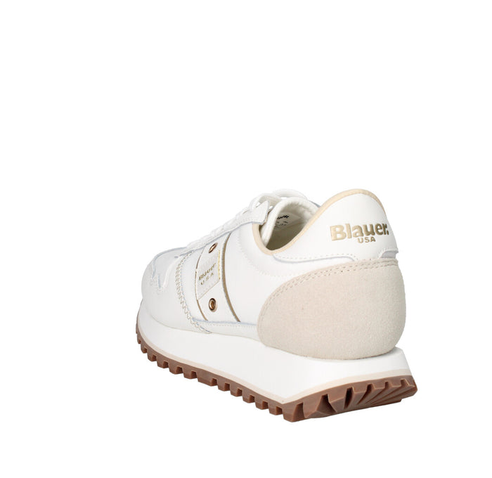 BLAUER. U.S.A. SNEAKERS Donna S5MILLEN03/NYL BIANCO E CREMA