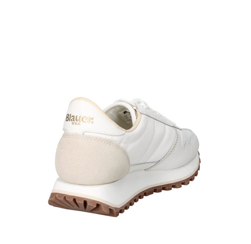 BLAUER. U.S.A. SNEAKERS Donna S5MILLEN03/NYL BIANCO E CREMA