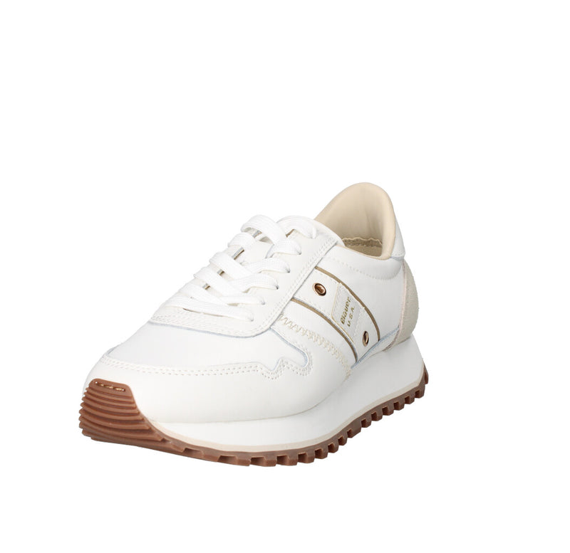 BLAUER. U.S.A. SNEAKERS Donna S5MILLEN03/NYL BIANCO E CREMA