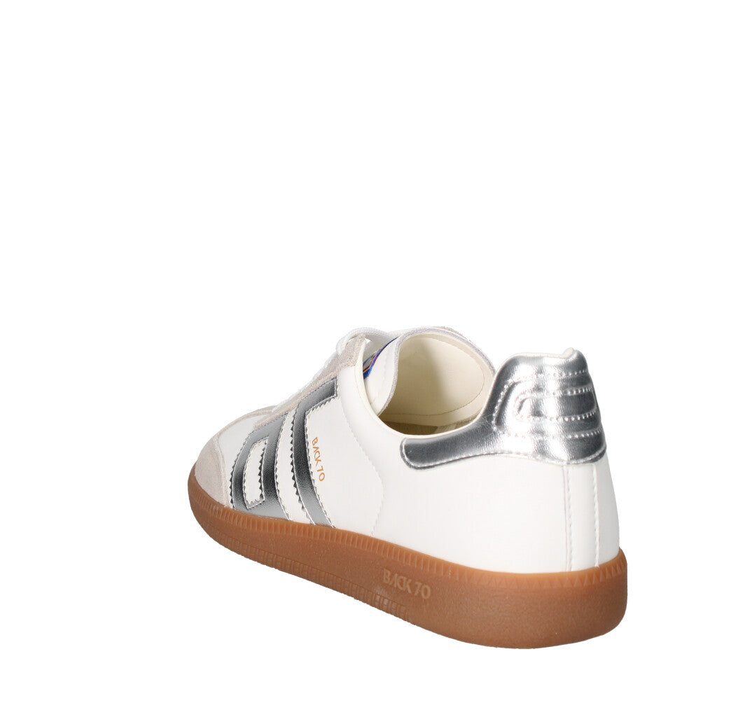 BACK 70 SNEAKERS Donna 108001-001317 BIANCO E ARGENTO