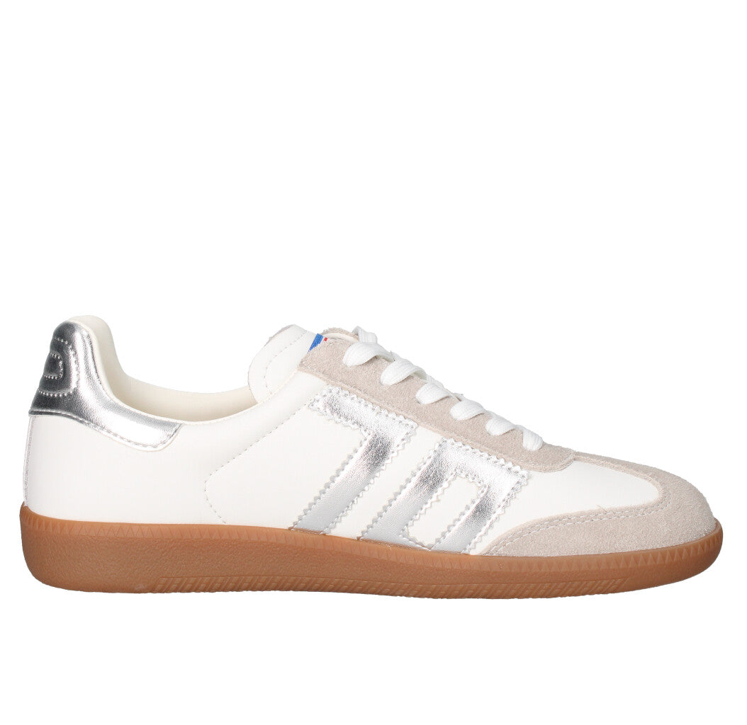 BACK 70 SNEAKERS Donna 108001-001317 BIANCO E ARGENTO