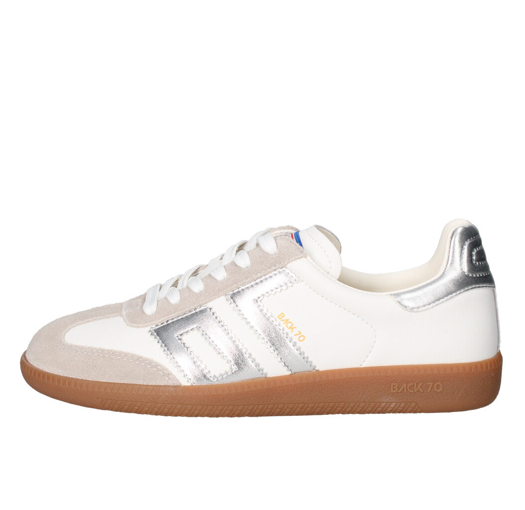 BACK 70 SNEAKERS Donna 108001-001317 BIANCO E ARGENTO