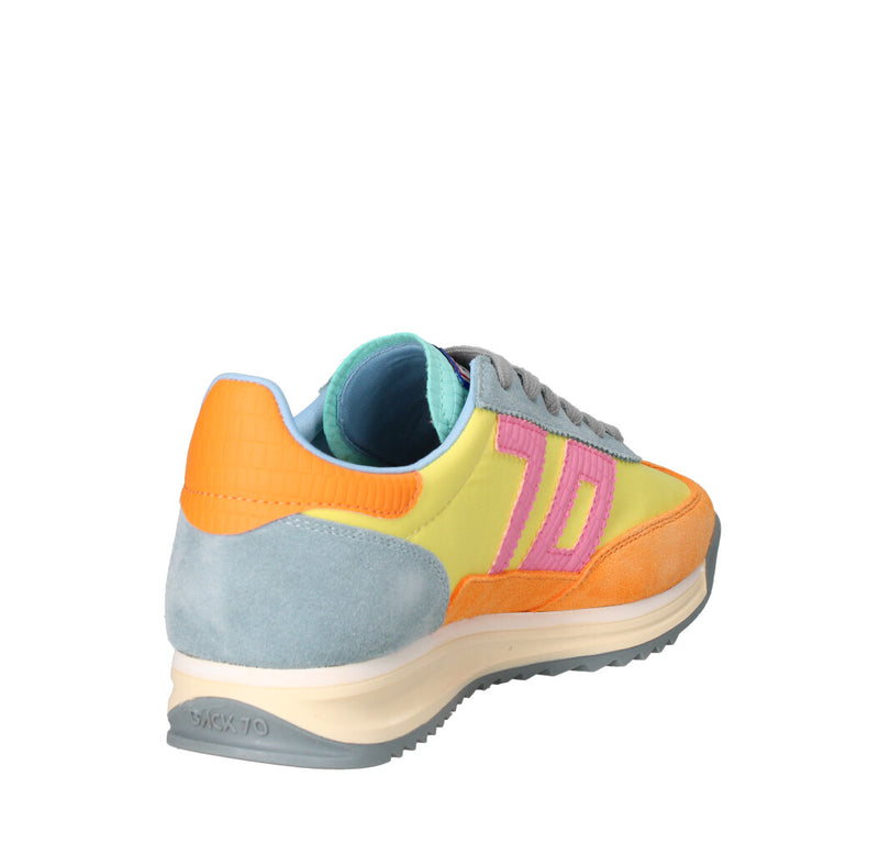 BACK 70 SNEAKERS Donna 108001-001326 ARANCIONE E CELESTE MULTICOLOR
