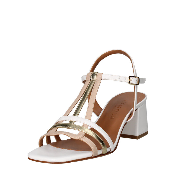 L'AMOUR BY ALBANO SANDALO Donna L333 BIANCO NUDE E ORO